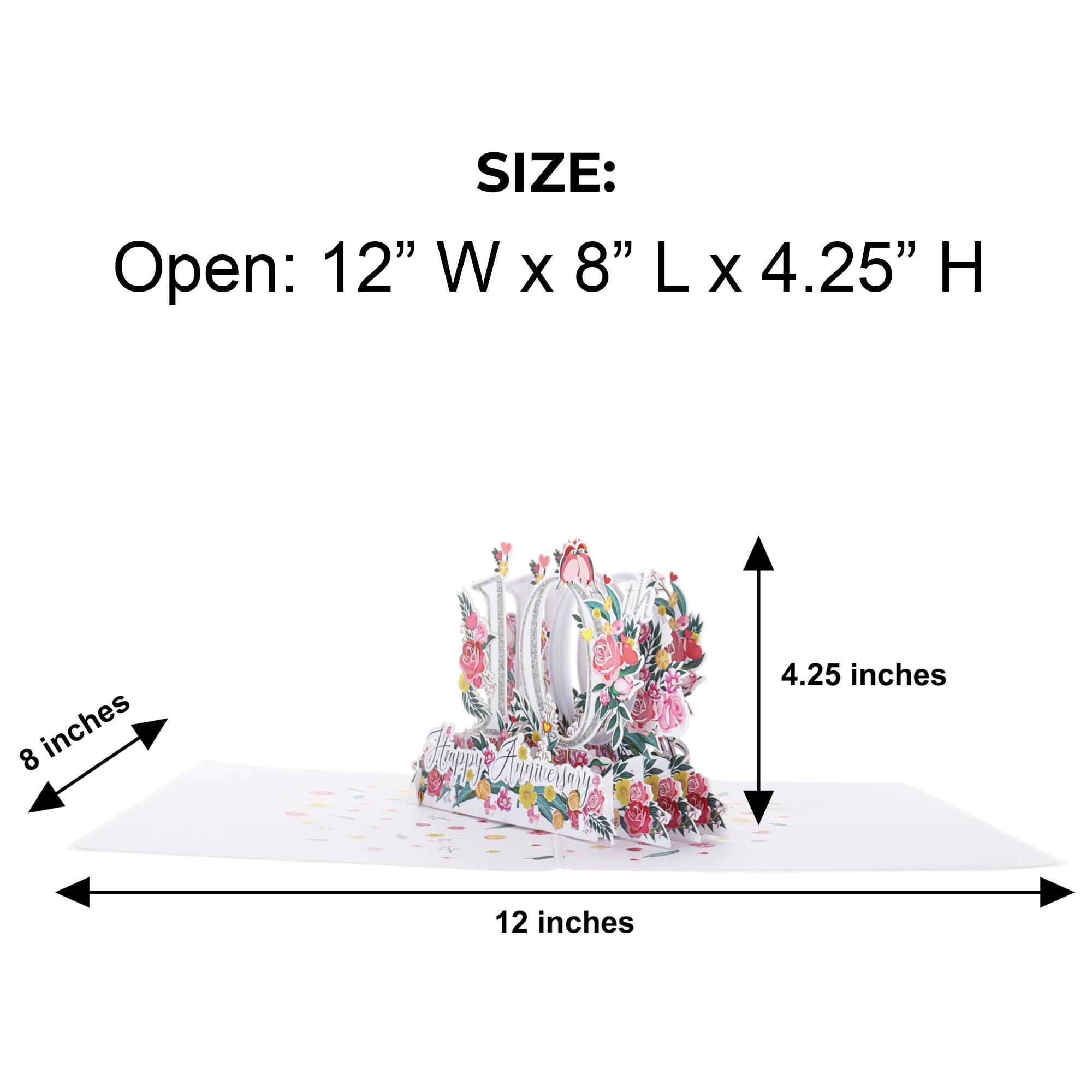 Amazon.com : iGifts And Cards Happy 10th Milestone Anniversary 3D