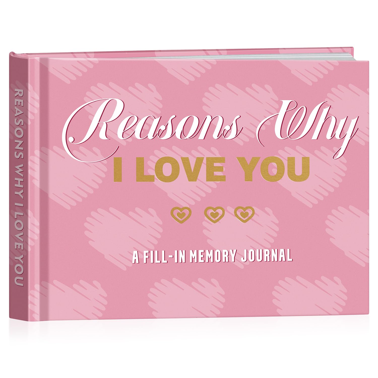 Miaikoe Reasons Why I Love You, A Fill-in Momory Journal for Couples Boyfriend Girlfriend Husband Wife Anniversary Christmas Gift for Your Loved (Pink)