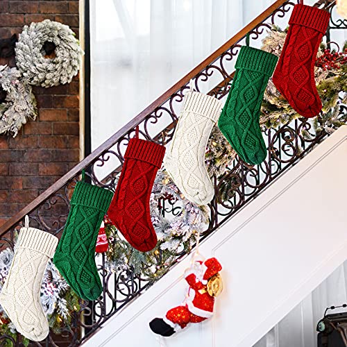 image for ITUBU Christmas Stockings Large Knitted Xmas Stockings 18 Inches Firep