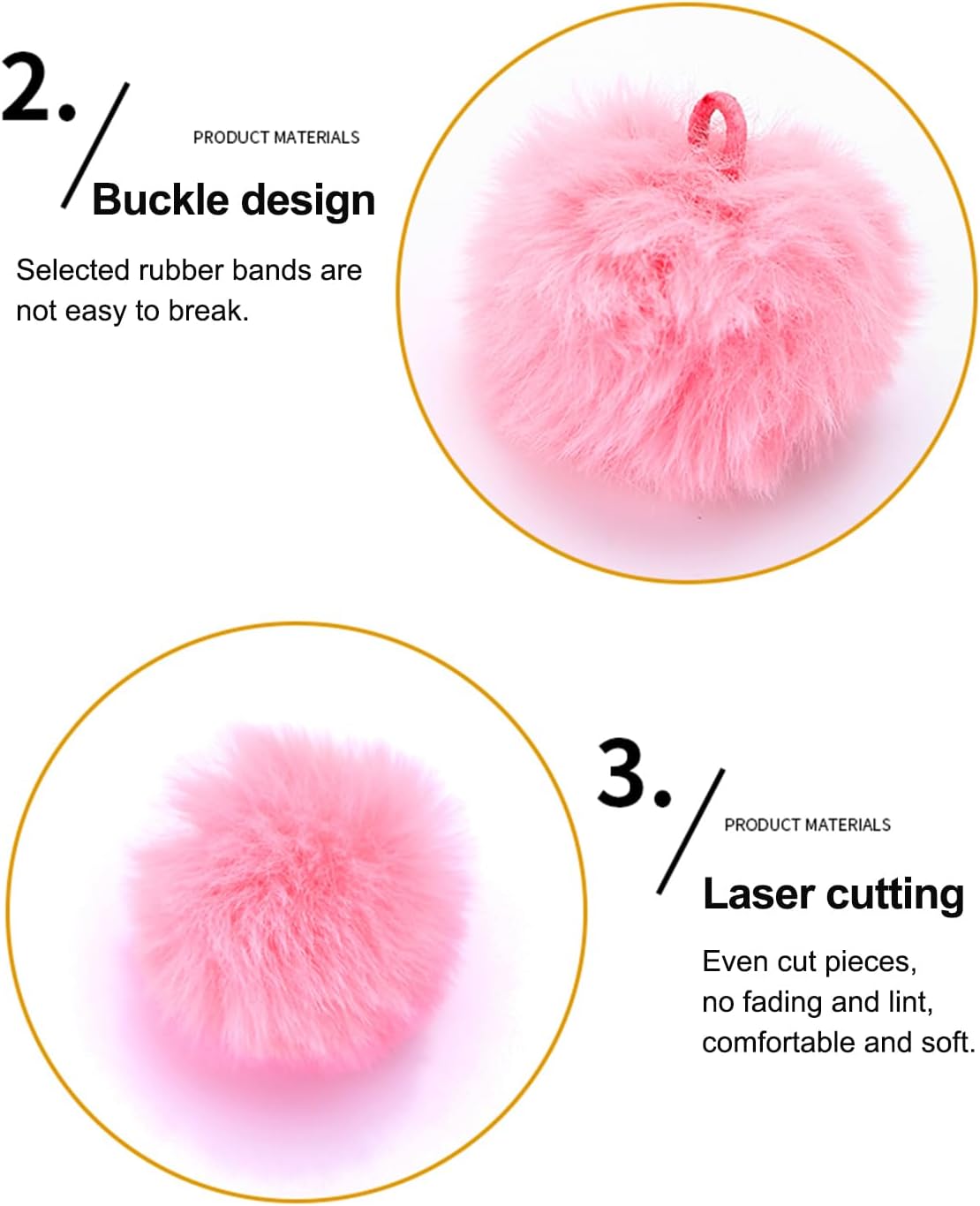 MIUPOO Craft Pom Pom Balls,Pink Poms Costume Accessory, Pom pom Balls for Arts and DIY Creative Crafts Decorations,Pink,1.5 Inches,20 Pieces.