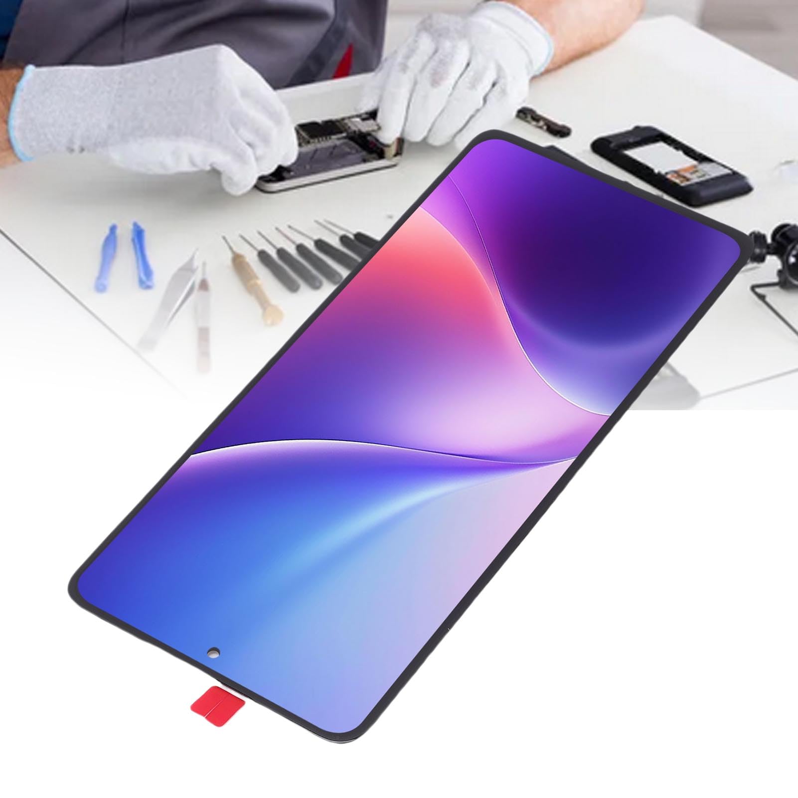 Diyeeni Am OLED para Reemplazo de Pantalla de Lápiz óptico Edge 60, Ensamblaje de Digitalizador de Pantalla Táctil de Pantalla OLED, Admite Función de Huellas Dactilares con Las