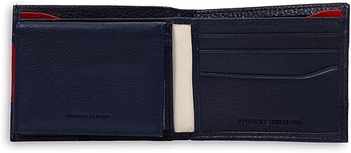 Vista 66 de Tommy Hilfiger Cartera de piel auténtica para hombre con ventana de identificación y múltiples ranuras para tarjetas Negro Cambridge
