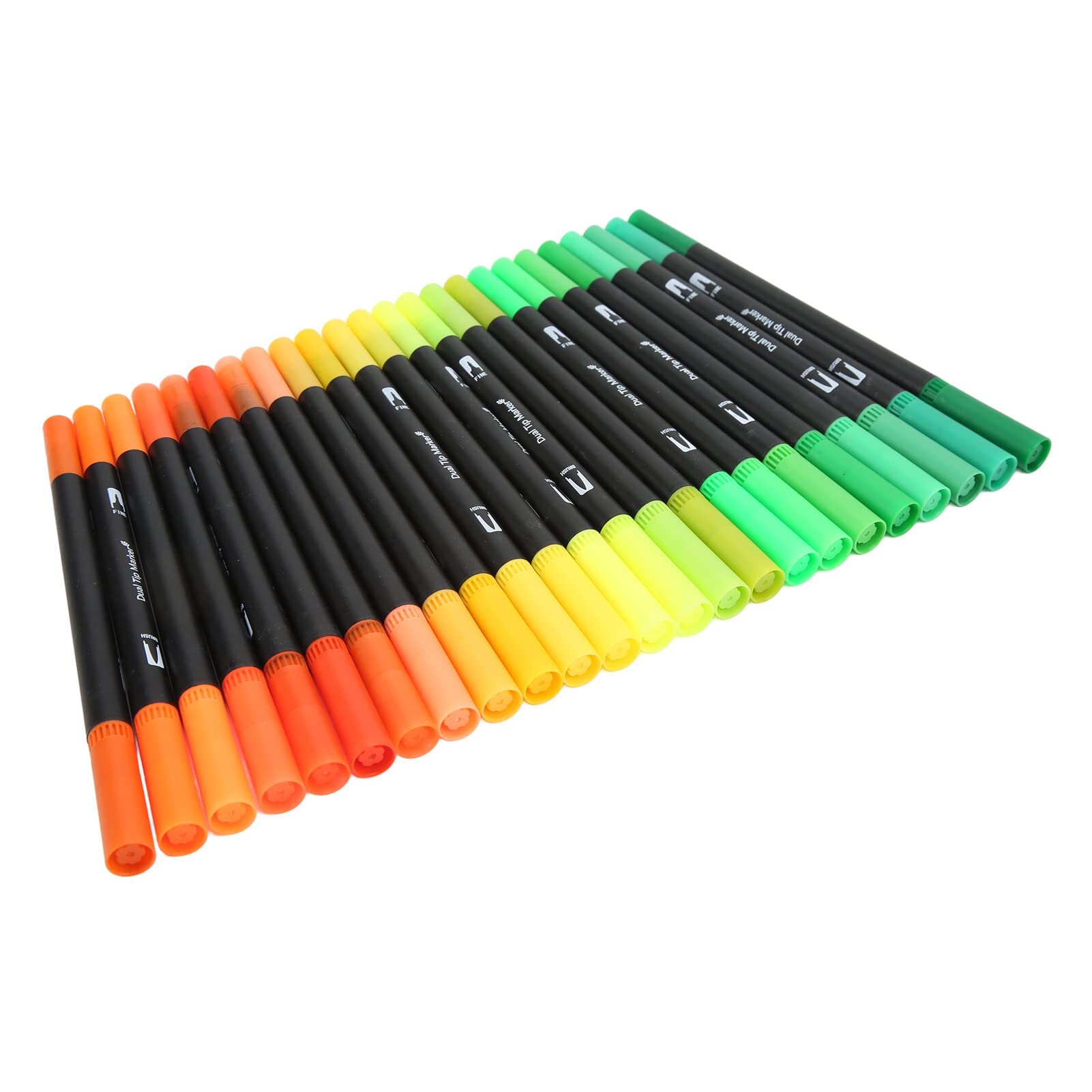 120 Farben Doppelspitzige Fineliner-Marker, Aquarell-Pinselstifte mit 0,4 mm feiner Spitze und flexiblem Pinselansatz, transparente Aufbewahrungsbox für Erwachsene und Kinder zum