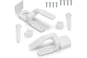 White Plastic Toilet Seat Hinge Replacement Kit