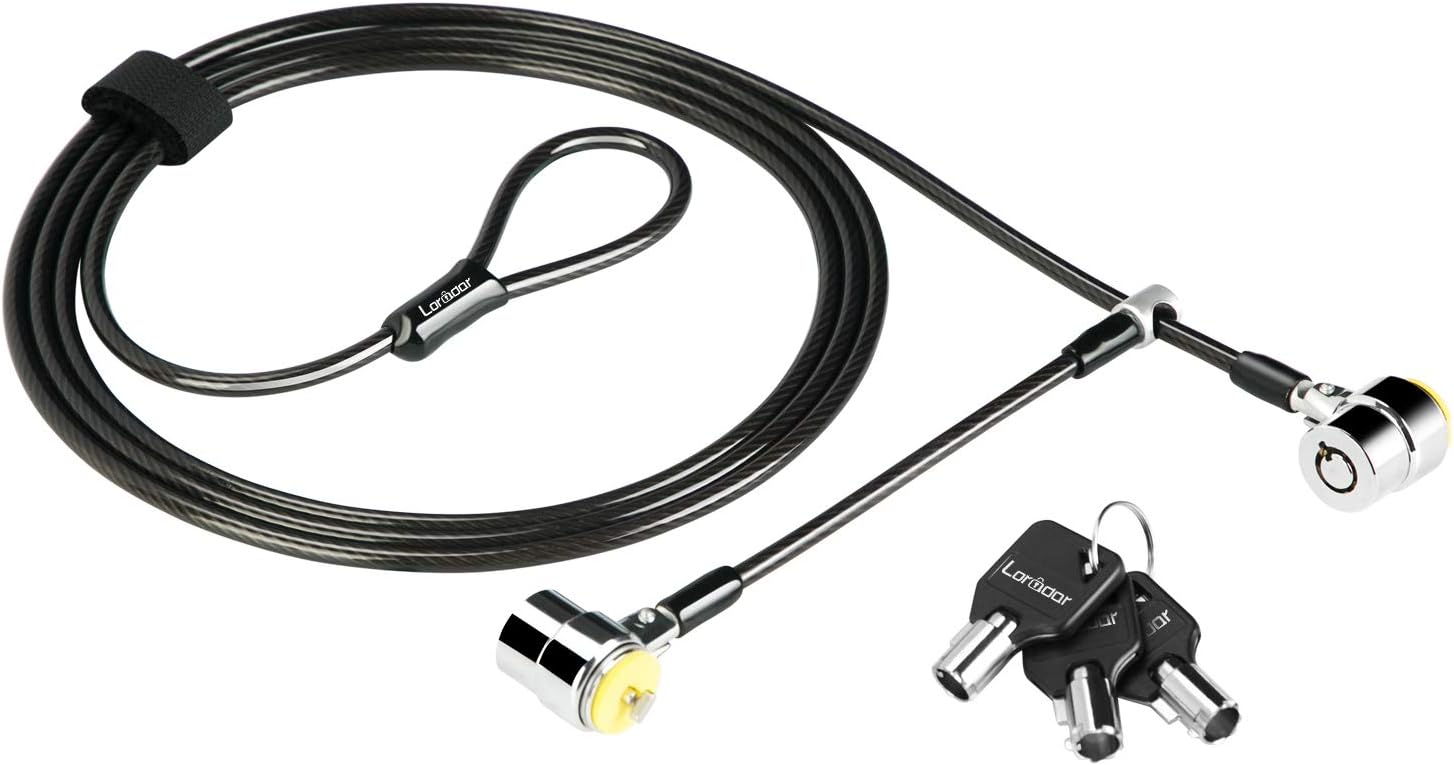 5Pack Laptop Cable Lock Hardware Security Cable Lock Anti Theft 5Keys 6.7Ft Compatible for Tablet Laptops, iMac,Out Door TV,Mac mini,& Other Devices Longer Cable（ 5PCS keyed Alike）