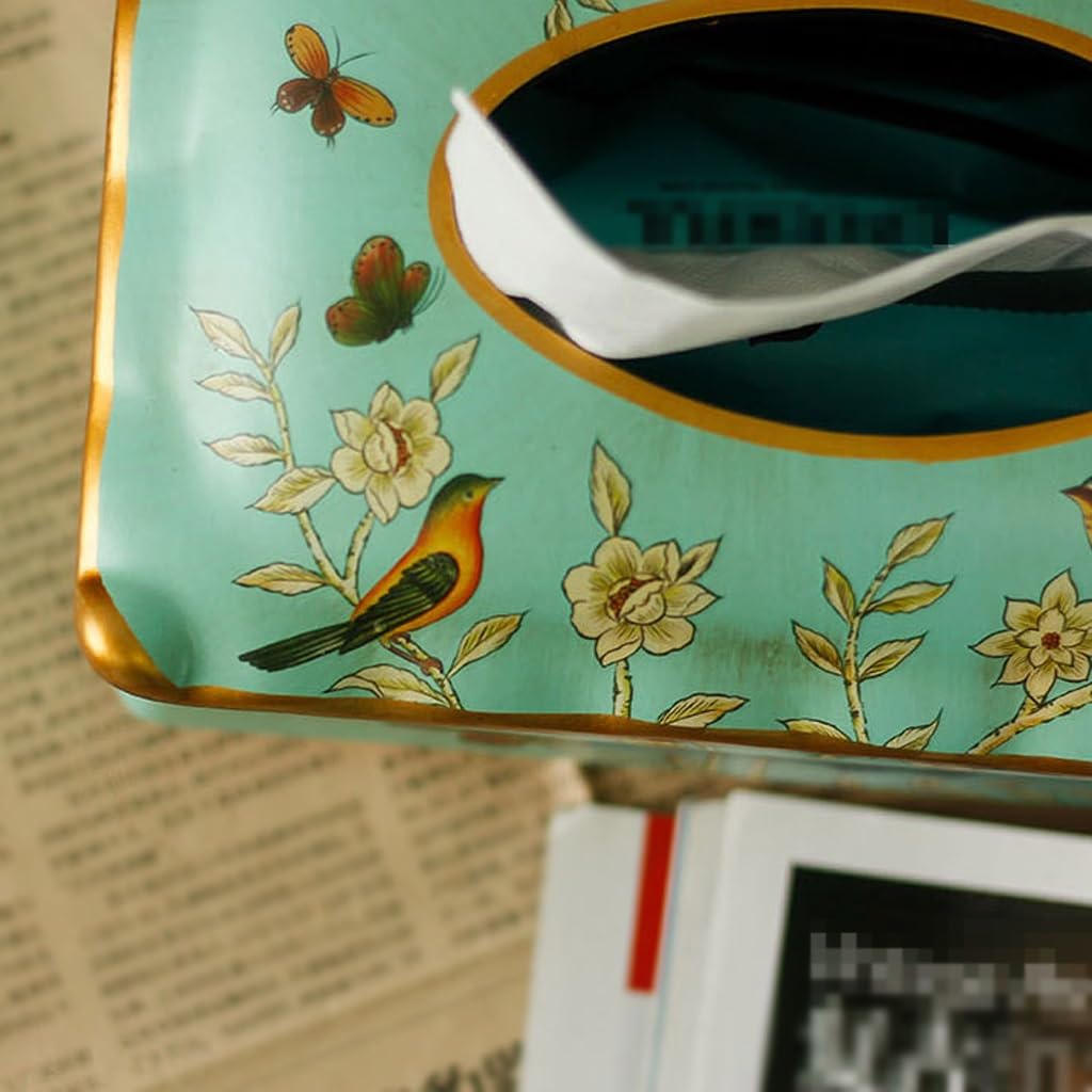 ULTRAWAVE Pudełko na chusteczki stolik do herbaty do salonu szuflada do domu stół szuflada papierowa dekoracja ceramiczna pudełko na chusteczki lekkie retro luksusowy uchwyt na chusteczki dekoracyjne