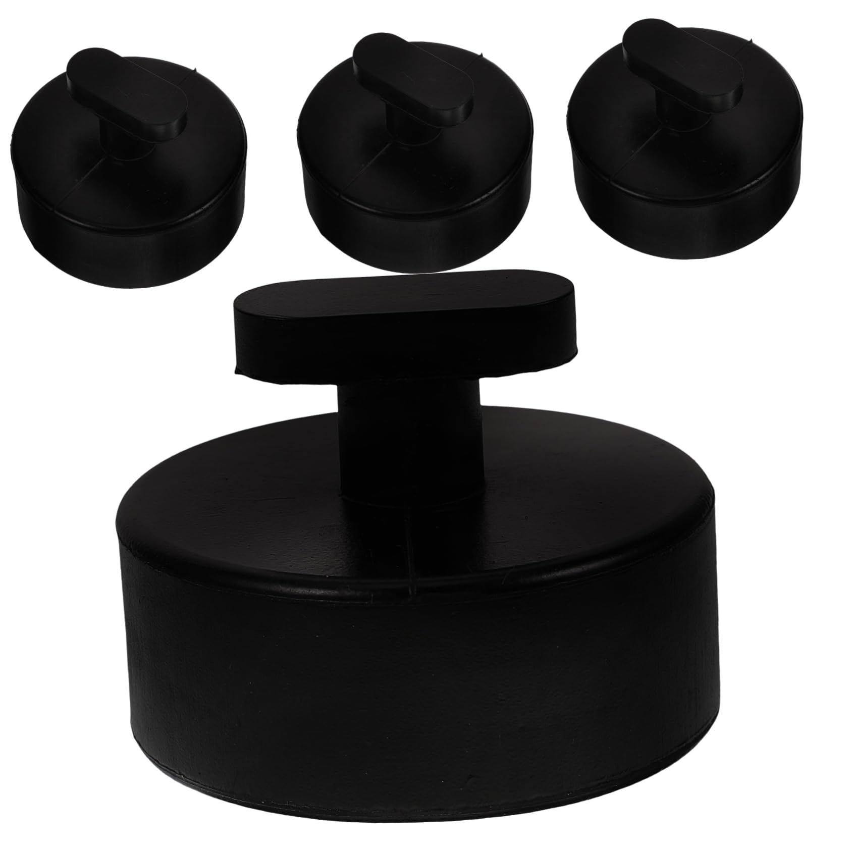 SHINEOFI 4 Set Blocco Di Gomma Tampone Pavimento Jack Pad Pastiglie Accessori Per Auto Cavalletti Per Cric Per Auto Martinetto Di Sollevamento Nero Gomma Da Cancellare 4 Pezzi*4