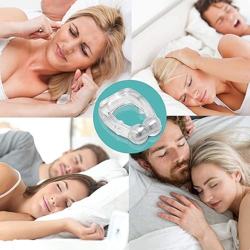 Miniatura 7 de Dispositivos antironquidos clip de nariz antironquidos tapón de silicona para ronquidos solución nasal cómoda para aliviar los ronquidos detener los