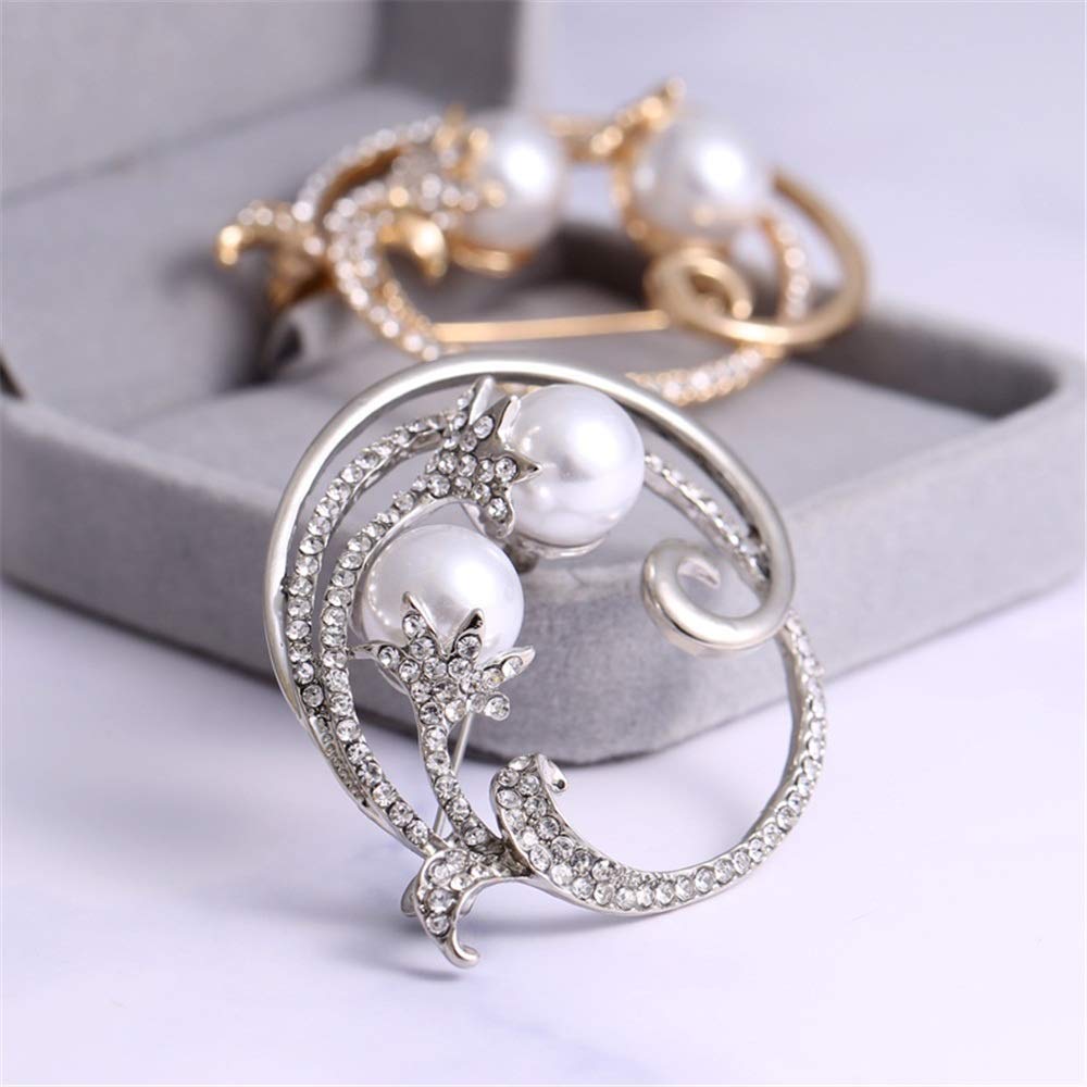 Elegant Brooches Broches for Women Flower Pearl Brooch Pin Elegant Suit Dress Brooches for Women Badge Hija