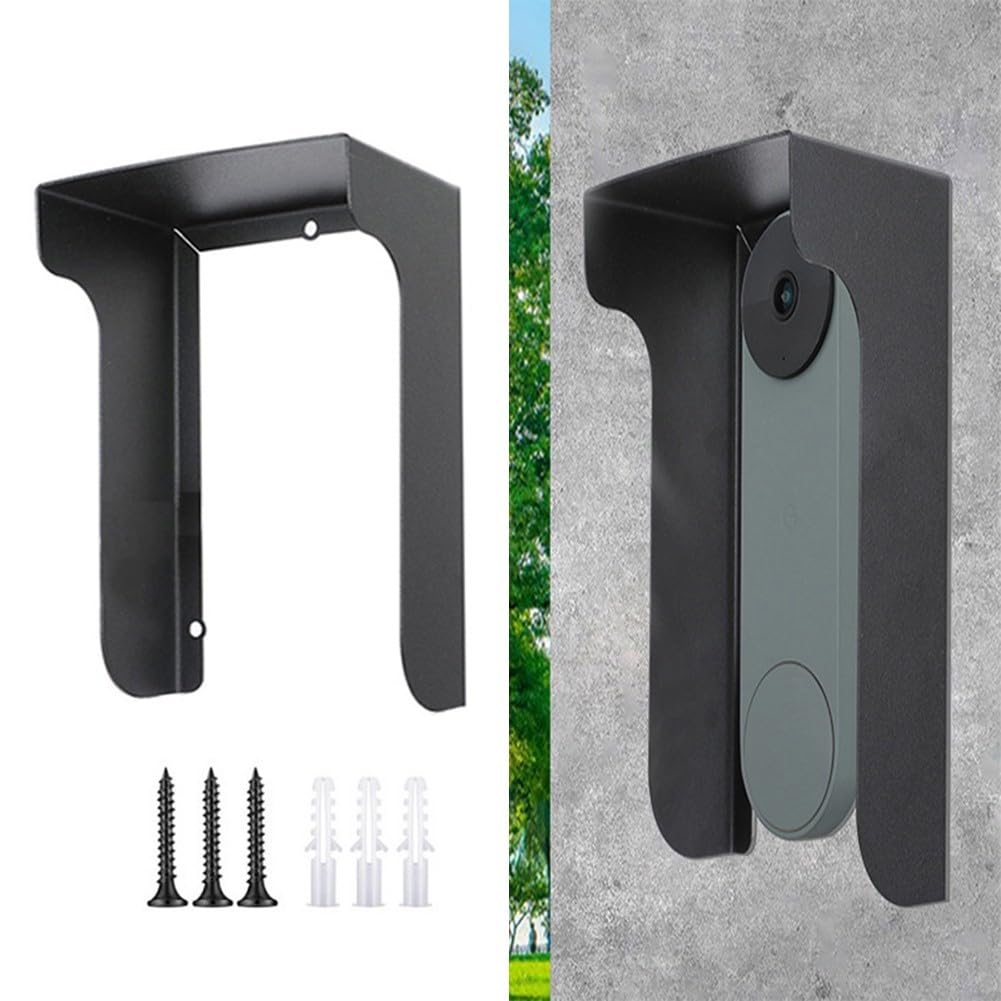 Housse de protection anti-pluie en métal anti-reflet imperméable pour la plupart des sonnettes vidéo