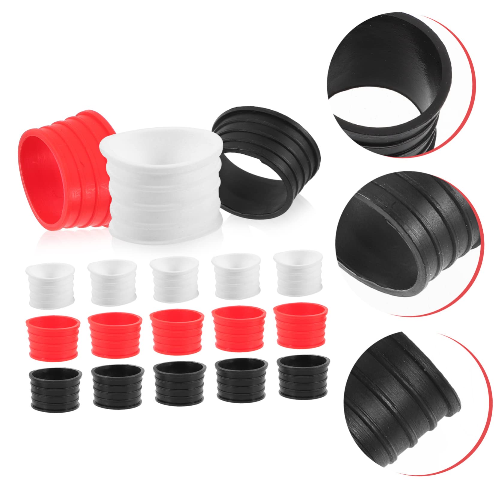 INOOMP 60 Pz Antisudore per Racchette da Tennis Impugnature in Silicone per Racchetta Anelli per Racchette da Tennis Racchetta da Squash Battito di Silicone Piccolo Gel di Silice