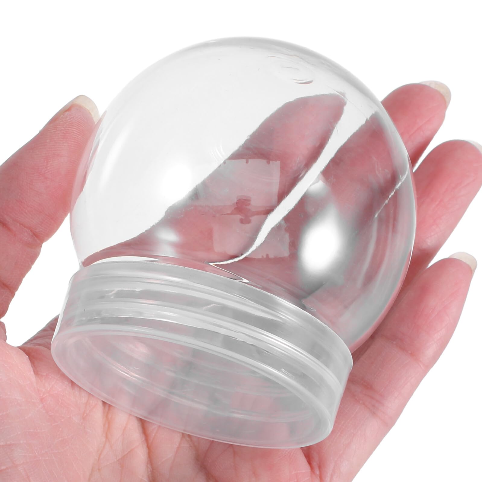 Veemoon Lot de 24 Boules à Neige en Plastique Transparent 150 ML Sphères Soi-Même pour Loisirs Créatifs Fournitures DIY pour Décoration de Noël
