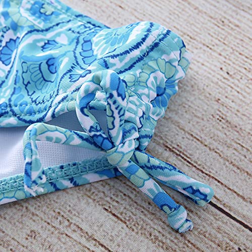 Girls Two Piece Tankini Swimsuits Ruffle Bathing Suit Summer Beach Swimwear Set Baby Girls Swimsuit2