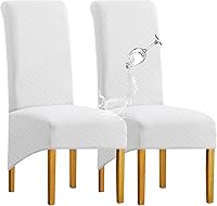 Vista 16 de Juego de 6 fundas impermeables para sillas de comedor extragrandes (caqui, juego de 6 XL))