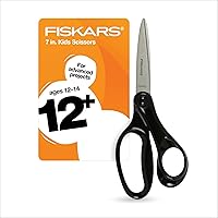 Vista 9 de Fiskars Tijeras de estudiante de 7 pulgadas para niños de 12 a 14 años (paquete de 3), tijeras para la escuela o manualidades, suministros