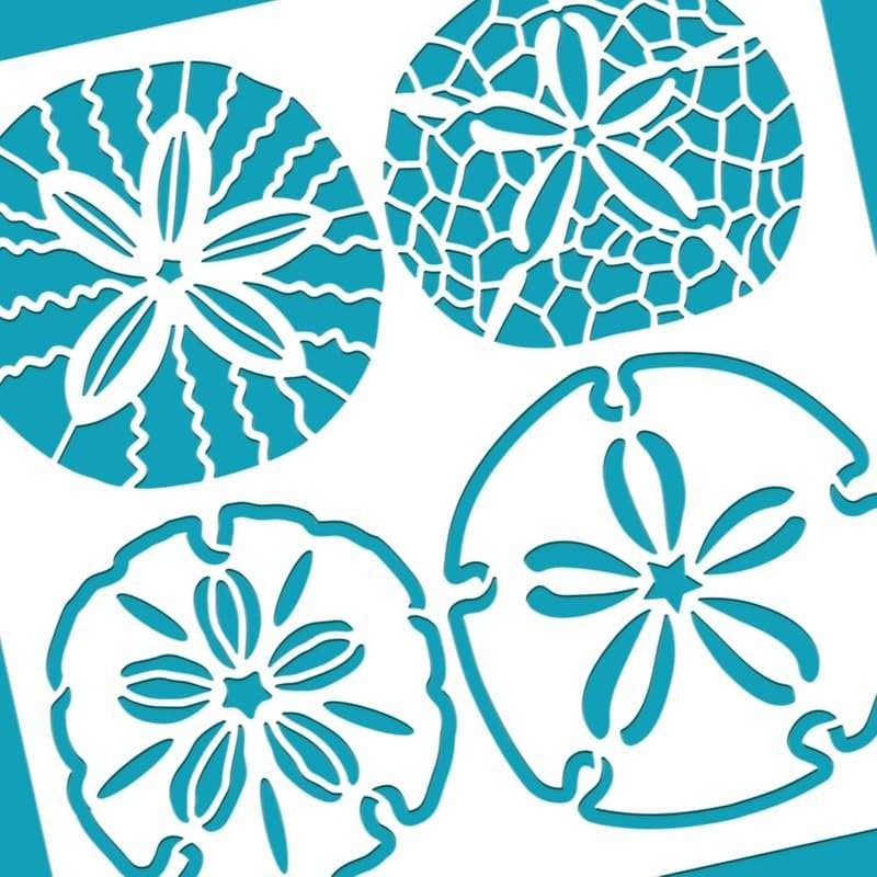 Mandala Soul Sand Dollar Stencil, 12x12inch Nautical Seashore Fish Stencil Reusable Painting Templates for Scrapbooking, Fabric, Floor Furniture, Wall Art Decor 3