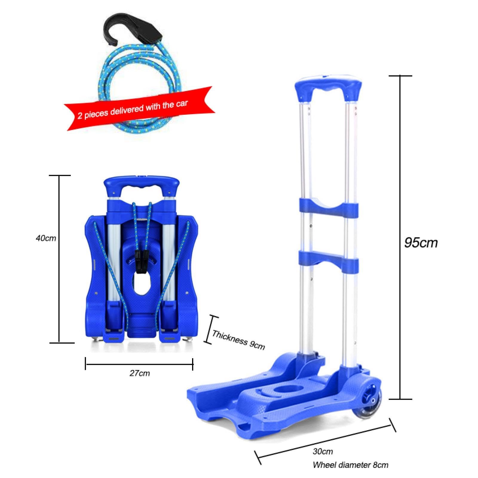 Carrello pieghevole per la spesa, carrello portatile per viaggi, casa e bagagli, design compatto e leggero, comoda soluzione di trasporto