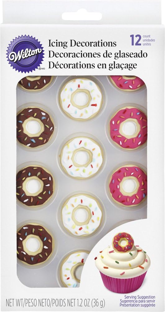 Wilton 12 Count Donut Icing Decorations, Assorted