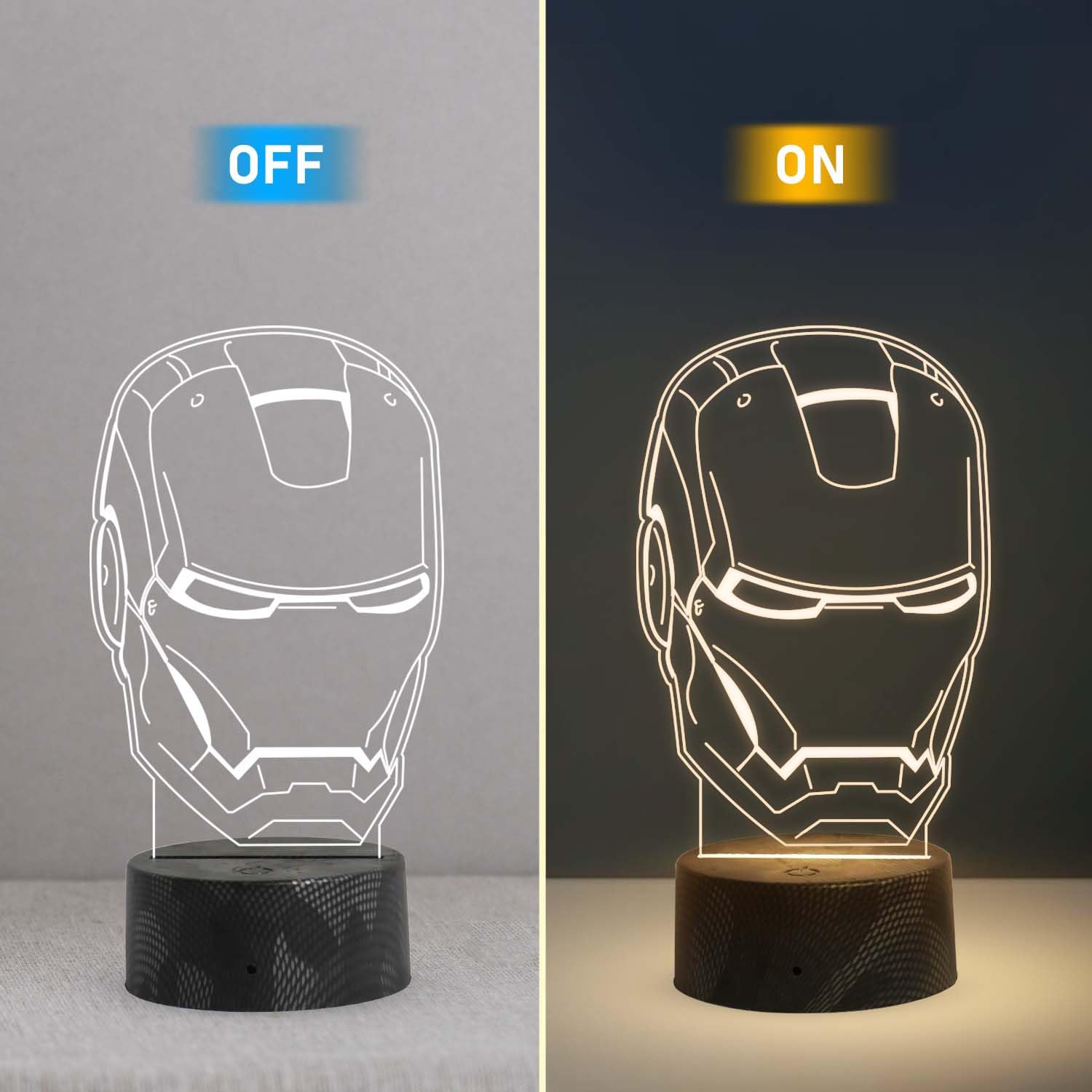 Iron Man 3D Illusion Lamp - Avengers Night Light -2
