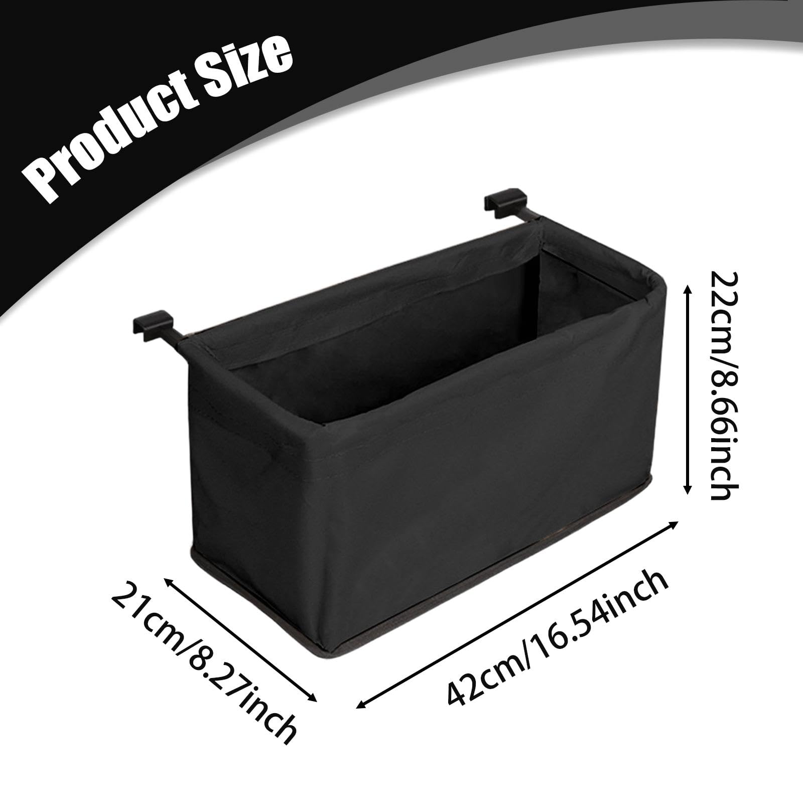 Hecktaschenaufsatz für Bollerwagen, Gartenwagenzubehör, Tragbare Wasserdichte Hecktasche Zur Aufbewahrung von Bollerwagen für Strand, Sport Und Einkau, Schwarz