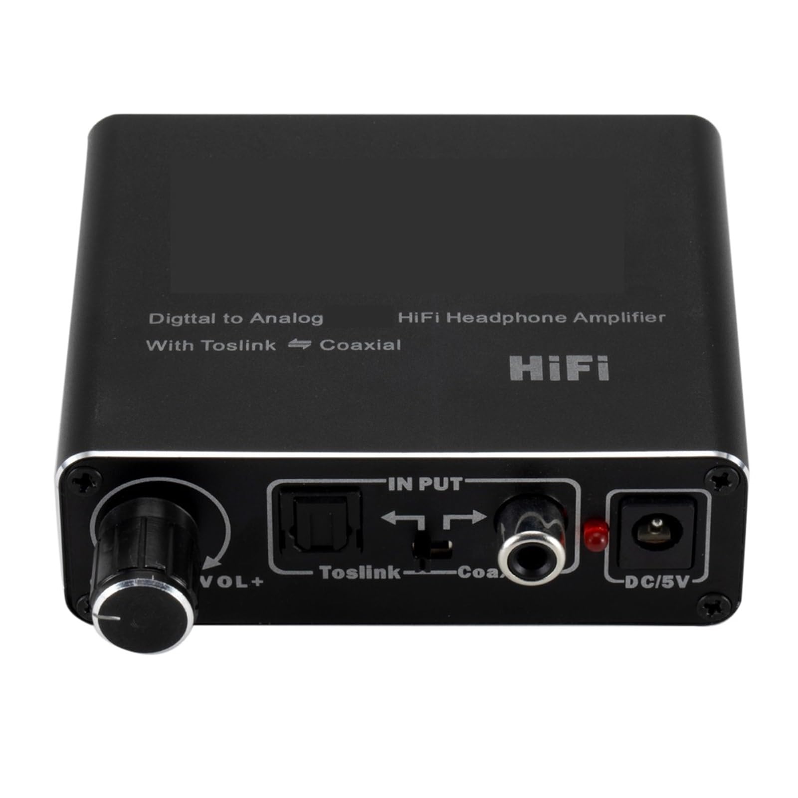 Digital to Analog Converter Decoder 3.5mm Amplifier Adapter Toslink Optical Coaxial Output DAC 24bit