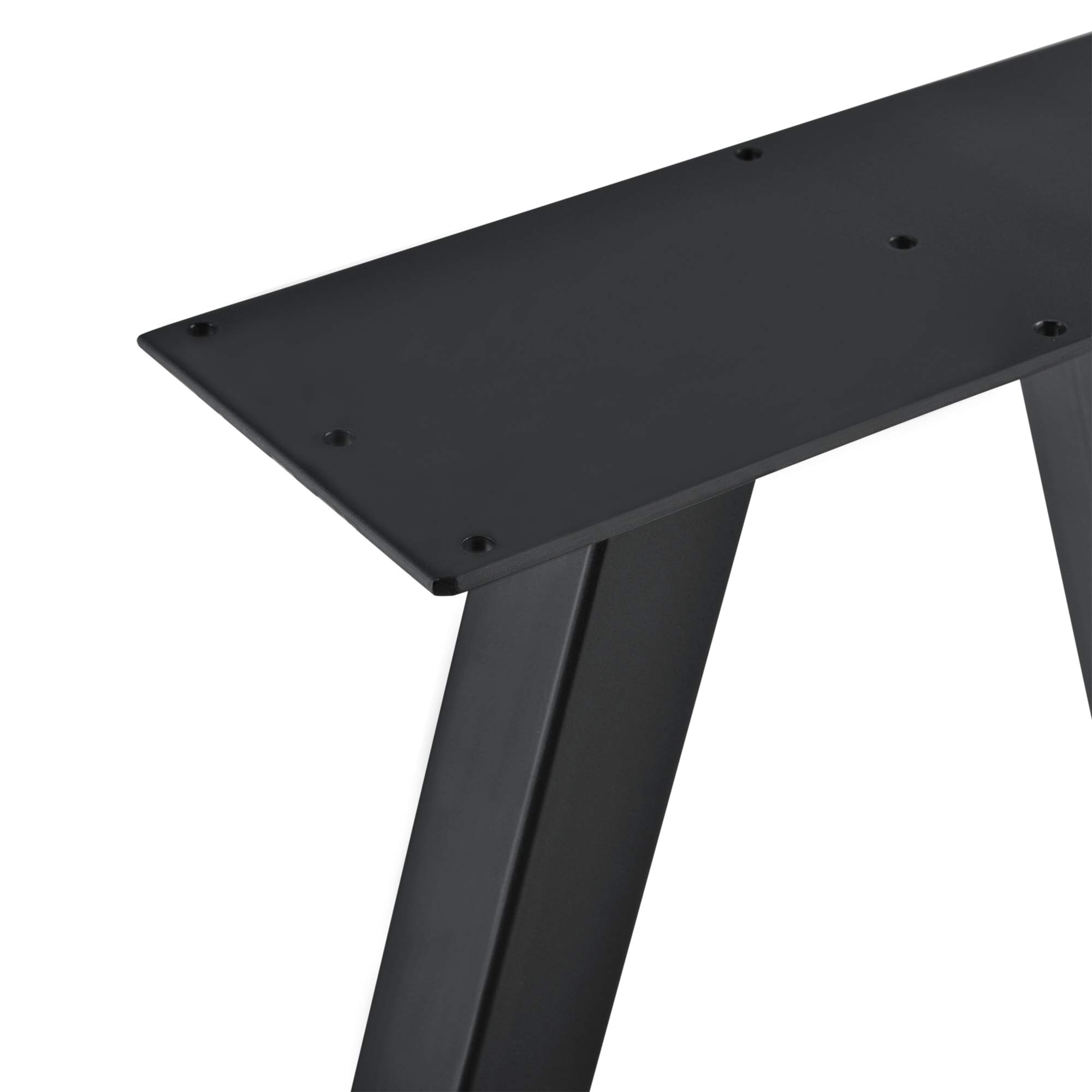 PolkaHome 2 Stuks Industriële Tafelpoten, Vierkante Buis Meubelpoten Zwarte X Vormige Tafelpoten Voor Eettafels Salontafels En Meer