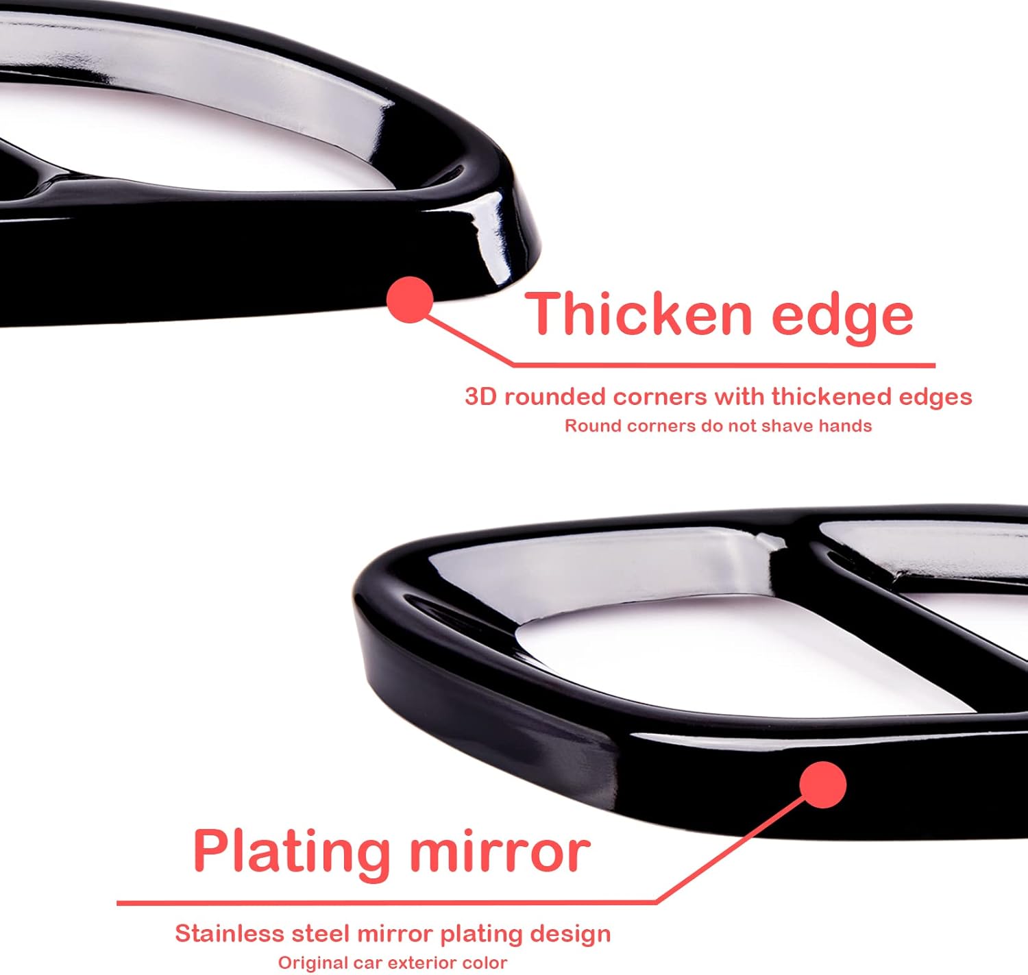 DWVV Car Exhaust Tail Muffler Tip for Mercedes Benz C Class w205, Rear Bumper Pipe Cover for Mercedes Benz E Class w213 (Black)