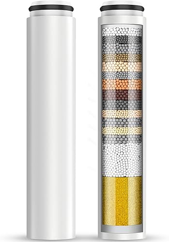 Cobbe - Paquete de 2 filtros de repuesto para regadera de mano, filtros suavizante de agua para agua dura, eliminan el cloro, reducen la picazón en