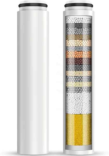 Cobbe 2 Pack Replacement Filters for Handheld Shower Head - Water Softener Filters Beads for Hard Water - Remove Chlorine - Reduces Dry Itchy Skin