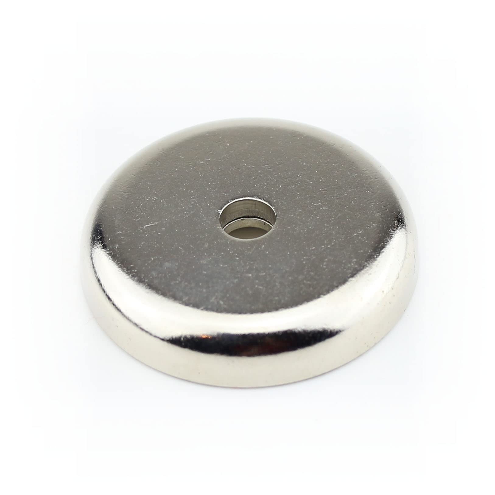 10 Neodym Flachgreifer Topfmagnete mit Bohrung und Senkung Ø40x8 mm N35 Magnet zum Verschrauben - Haftkraft 50 kg / 500 N