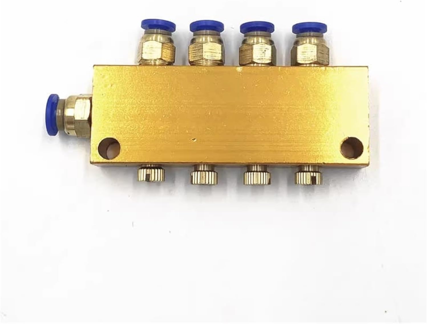 Adjustable Oil Distributor Valve Brass Adjustable Lube Oil Distributor Value Manifold Block 7/8/9/10/11/12 Way Plug In Connector Hose 6mm 4mm(Ferrule 8 way)