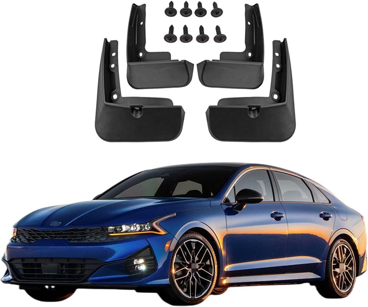 RESKIU 4PCS Mud Flaps for KIA K5 Optima 2020-2023, Splashproof No Drill Easy Install Front Rear Wheel Protection Fender Mudflaps All-Weather Splash Guards