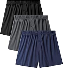 BAMBOO COOL Mens Boxers Durable Comfortable Boxer Shorts for Men Loose Ultra-Soft Men's Underwear (3 or 5 Pack)