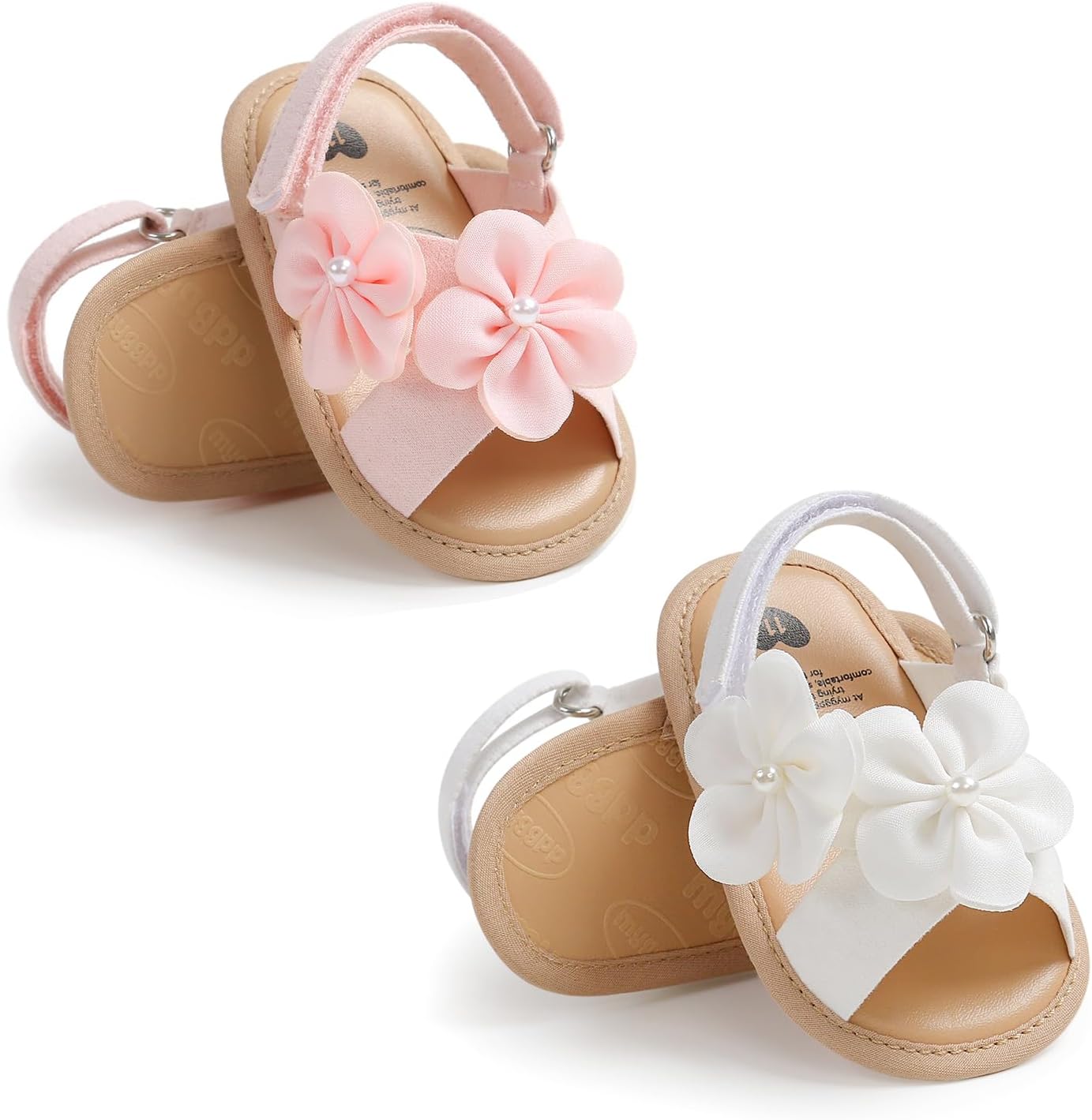 Infant Baby Girls Sandals Summer Baby Wedding Dress Flat Shoes Newborn Crib Shoes First Walkers Prewalkers Shoes - Image 3