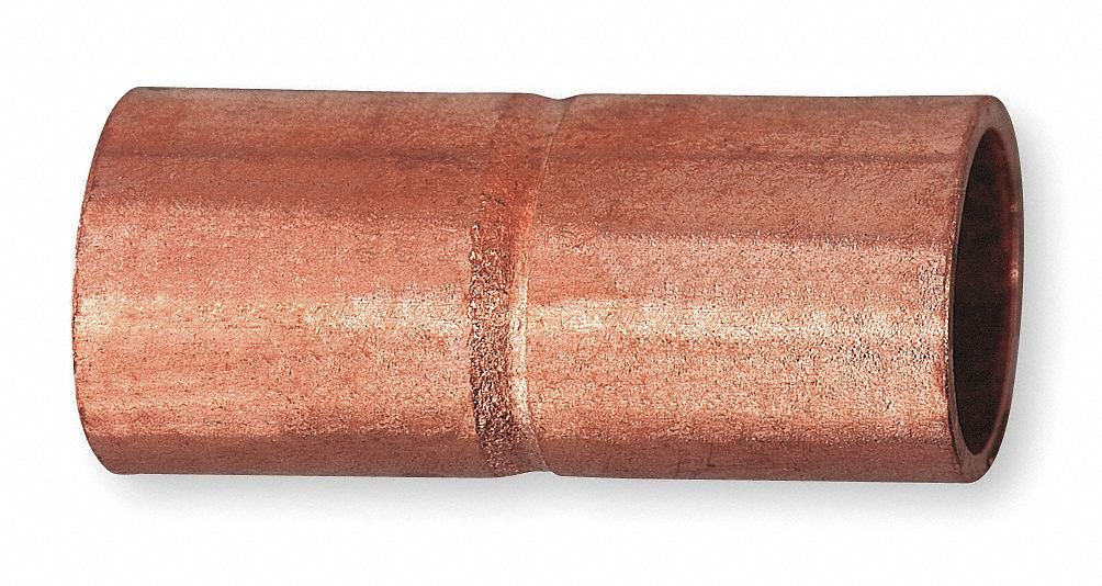 NIBCO Wrot Copper Coupling, Rolled Tube Stop, C x C Connection Type, 3/16