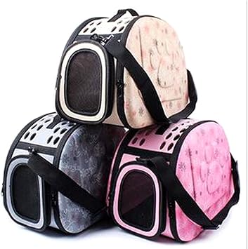 Amazon Co Jp ペット 用 キャリー バッグ 肉球 テクスチャー 2 ｗａｙ 手提げ 肩掛け 小型 犬 猫 用 小動物 通気性抜群 折りたたみ コンパクト ベビーピンク ペット用品