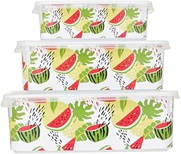 طقم علب ثلاجه اوميجا مكون من 3 قطع - متعدد الالوان