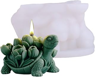 Tortoise Statue Silicone Candle Molds Tortoise Figurine Silicone Molds for Epoxy Resin Candle Soap Cement Silicone Molds