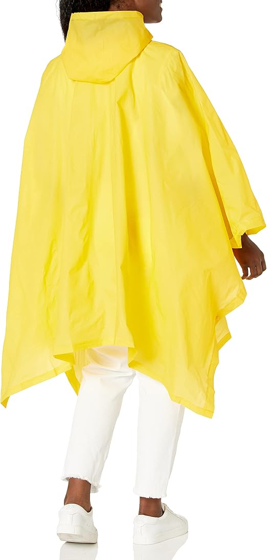 totes Hooded Rain Poncho, Yellow, One 