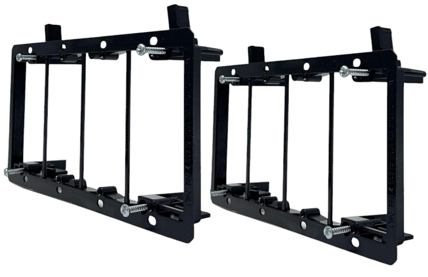 iMBAPrice 4-Gang Low Voltage Mounting Bracket, Non-Metallic Wall Plate Bracket for Telephone, Network, HDMI, Coaxial & Speaker Cables, 2-Pack