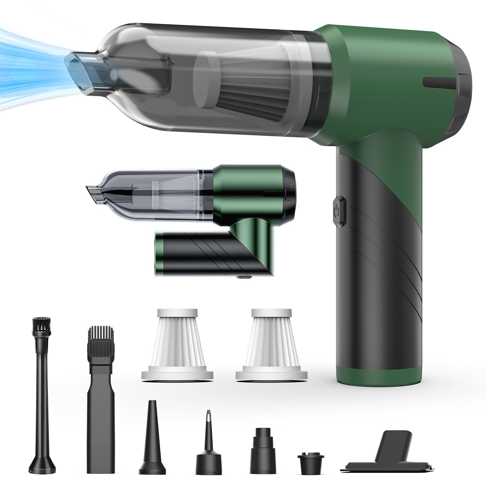 Handstaubsauger 4-in-1 Kabellos – 20000PA, 3 Stufen, 6000mAh Akku, Für Auto, Haus & Tierhaare