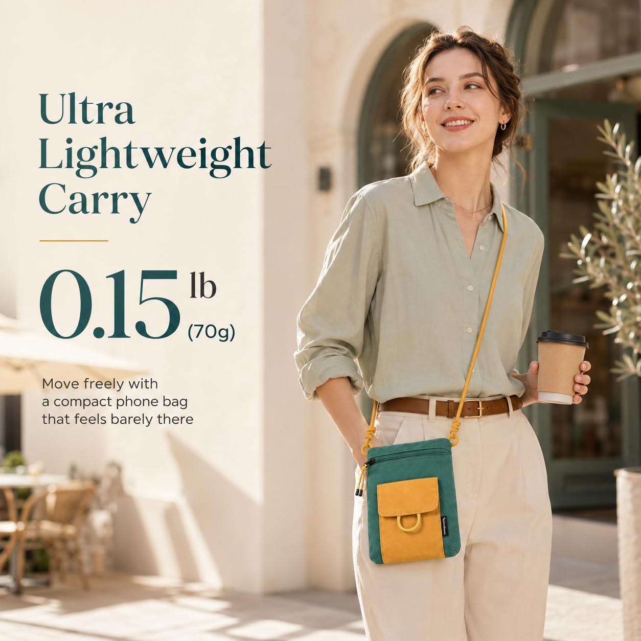 Cell Phone Pouch with Strap Lightweight Crossbody Phone Purse with Nylon Lanyard Fits iPhone 12-17 for Travel Casual Walking image 3