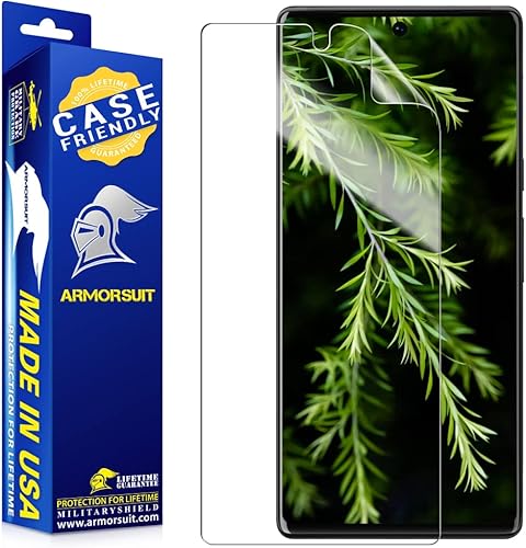ArmorSuit Paquete de 2 Protector de pantalla MilitaryShield diseñado para Google Pixel 6 Pro (2021) compatible con fundas, película transparente HD