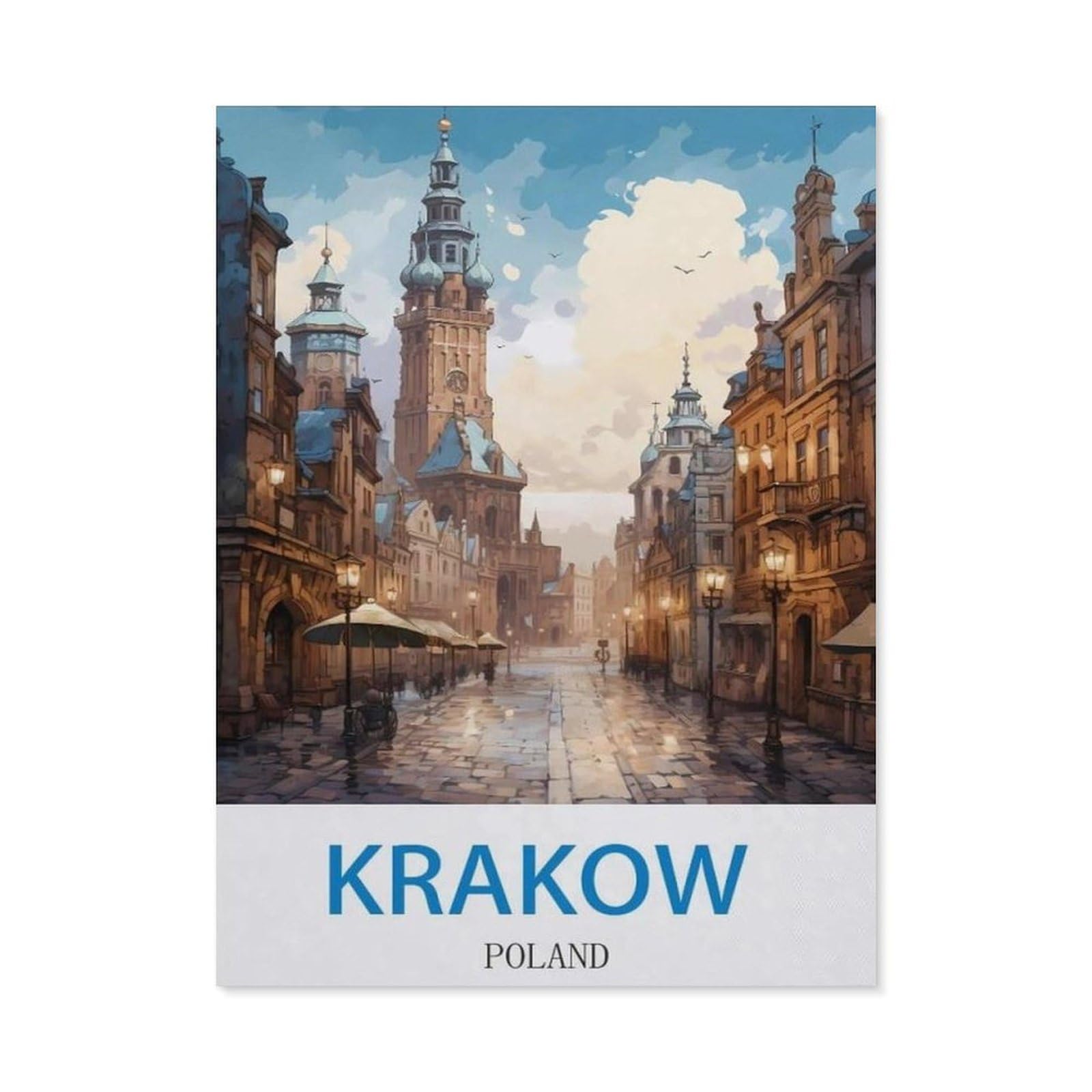 Krakow Poland，Retro Metal Tin Sign/Plaque for Kitchen Lounge Garden Garage Pub Wall/Door(15x30cm）6x12 inch-EE93