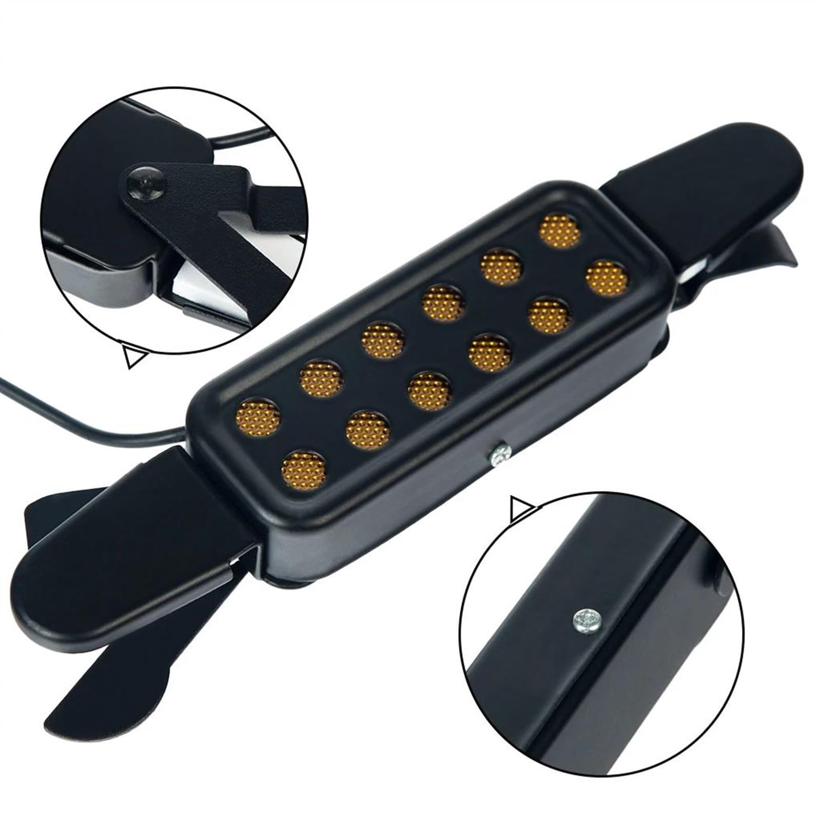 Guitarra Pickups 6.35mm Jack Ingresso Amplificatore Cavo Per Chitarra Acustica Microfono Attivo Foro Sonoro Clip Pickup Pickup professionale per chitarra acustica