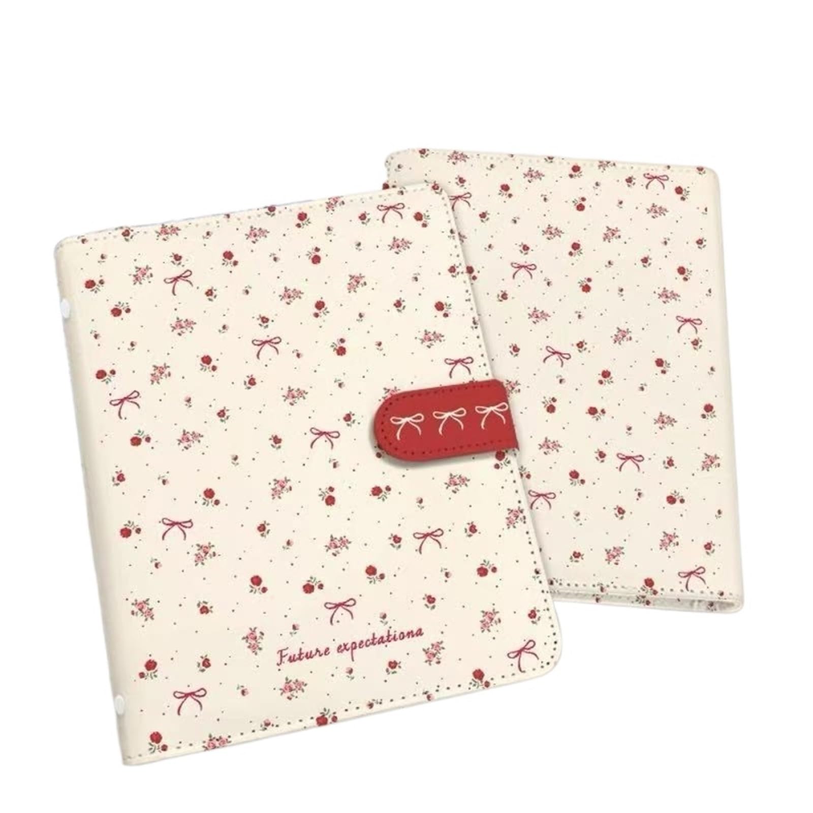 Album Fotos A5 Binder Kawaii Photocard 6 Ring 3inch Card PU Leather Idol Photo Album Cover For Picture Storage(Cover)