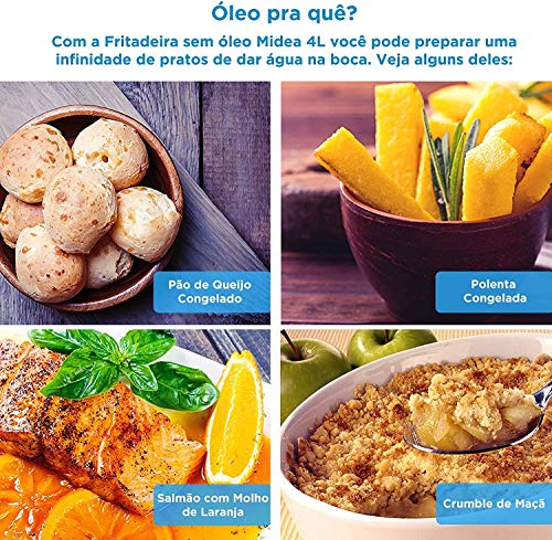 Fritadeira Airfryer, 4L, Preto, 110v, Midea