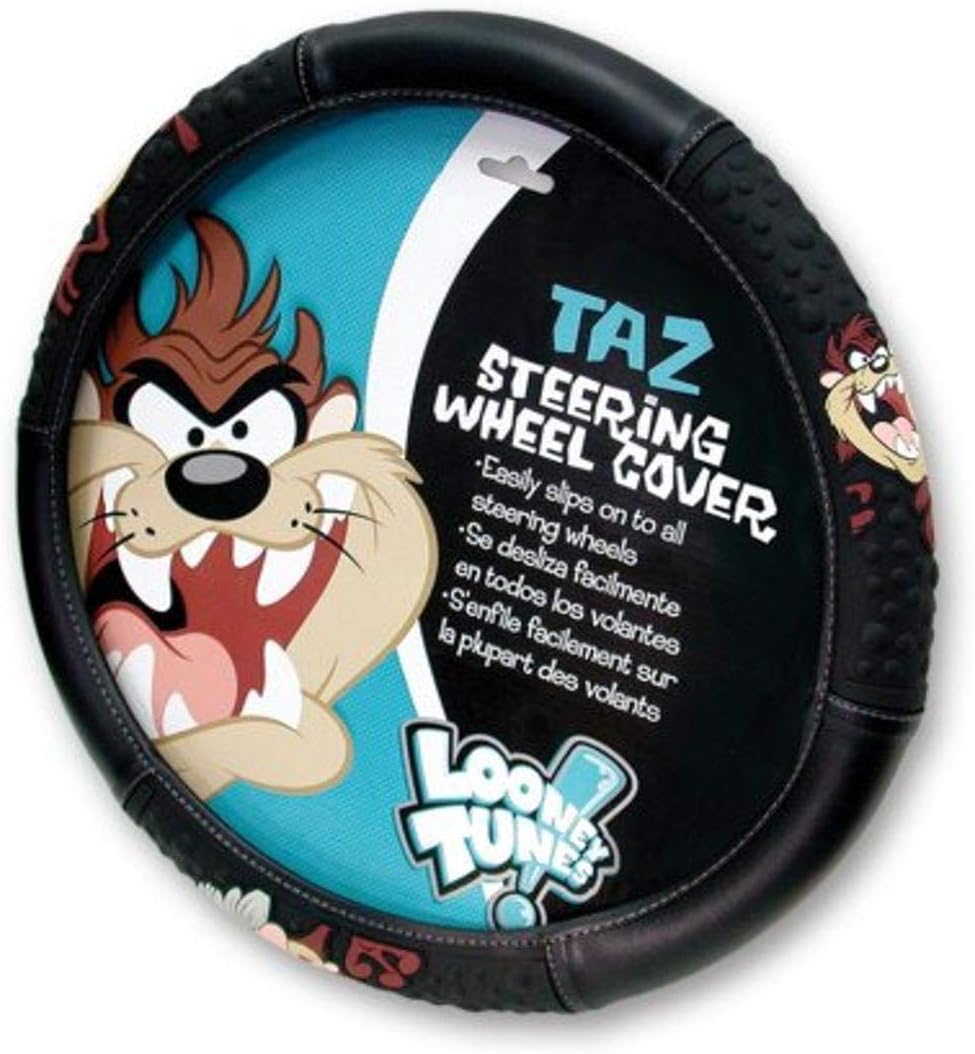 Plasticolor 006453R01 Taz Tazmanian Devil w/ Attitude Car Truck SUV Steering Wheel Cover
