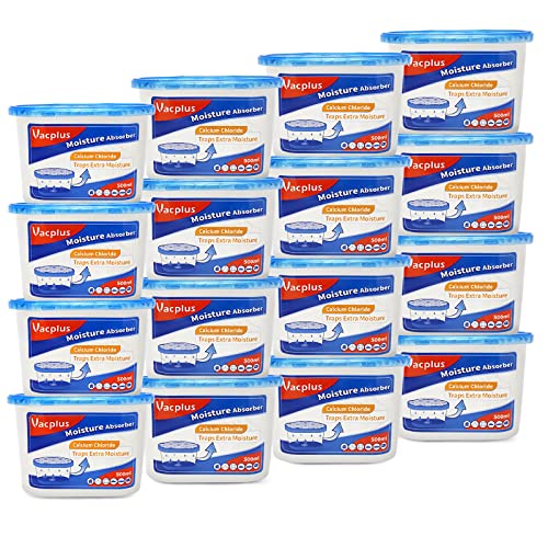 Vacplus Moisture Absorbers 16 Pack, 10.5 Oz, Humidity Absorber Boxes Attracts Extra Moisture from...