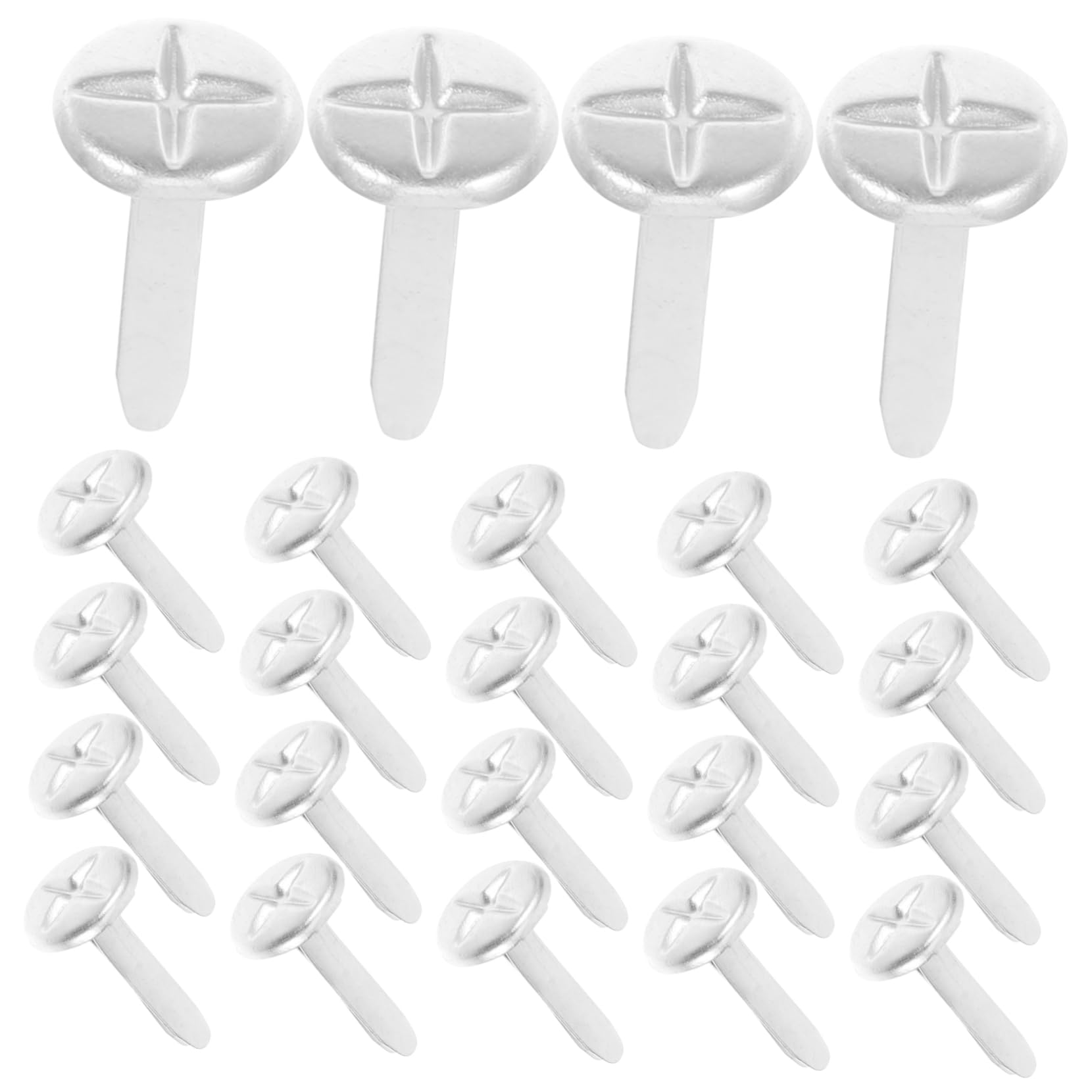 IWOWHERO 100Pcs Double Legged Brad Fasteners Decorative Flat Head Paper Fasteners for Crafts Scrapbooking and School Projects Stable Brads for Crafts